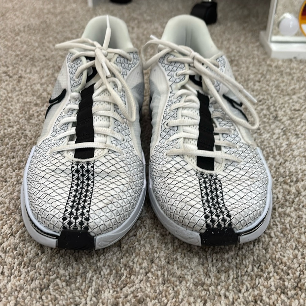 Nike basketball shoes, black and white